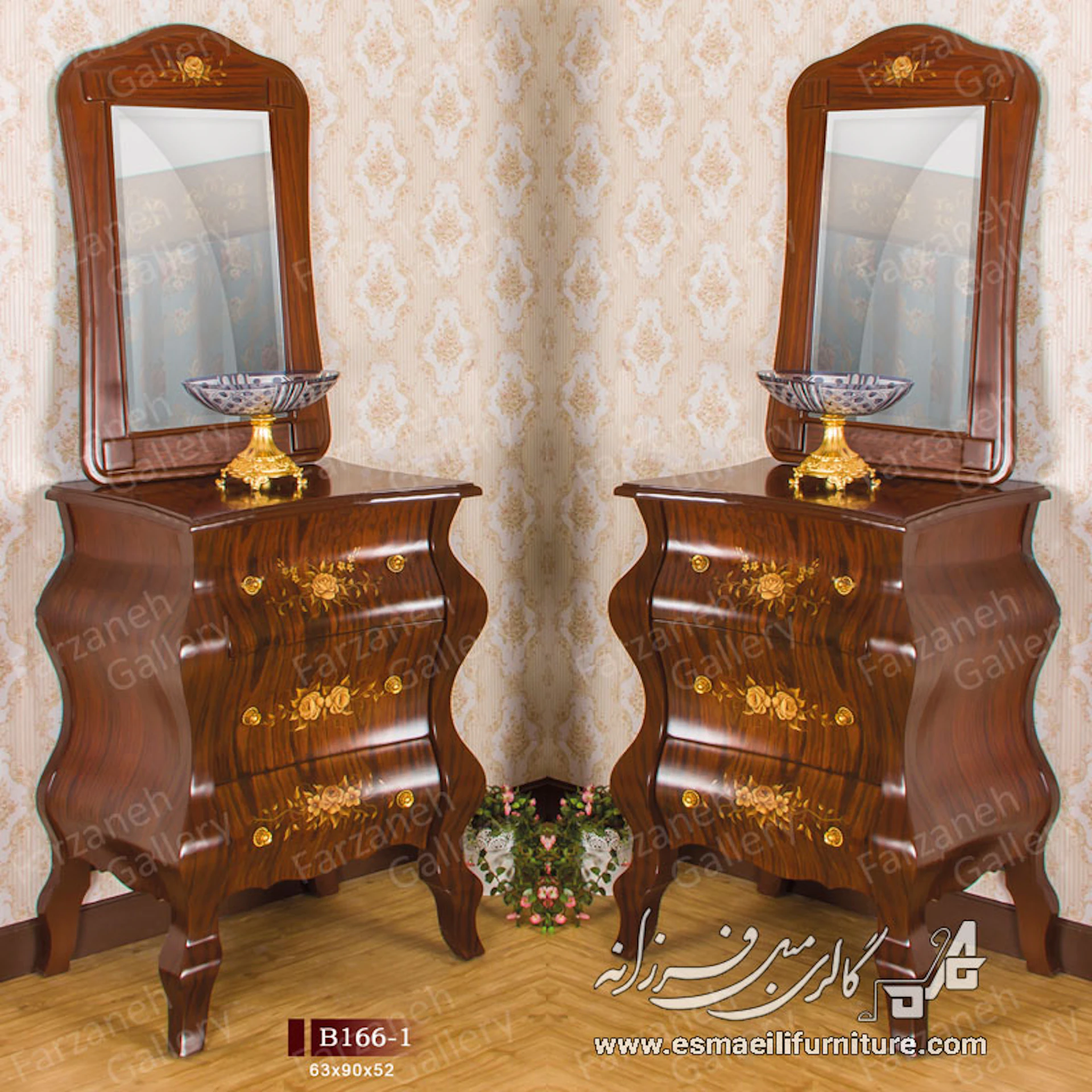 آینه کنسول معرق مدل B166