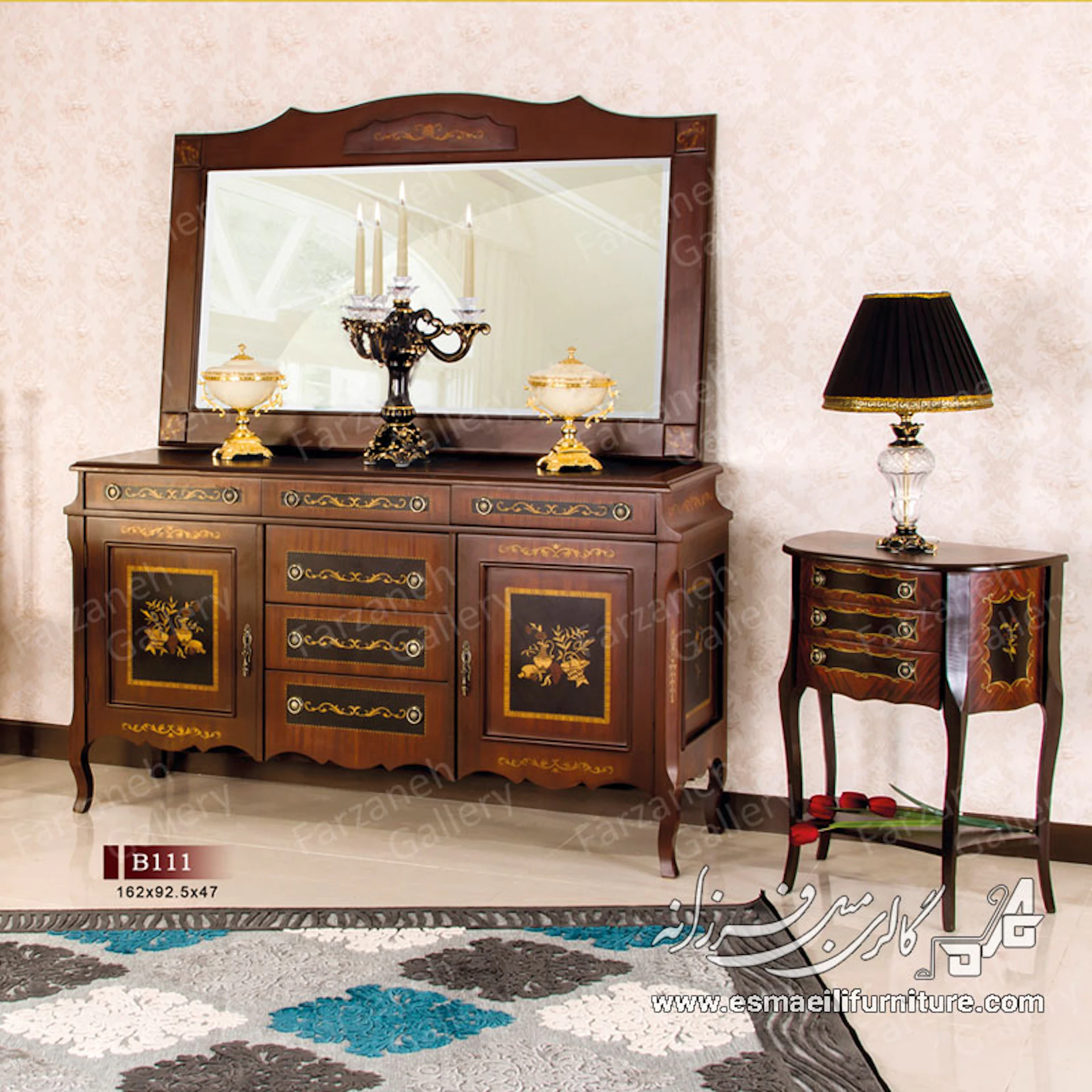 آینه کنسول معرق مدل B111