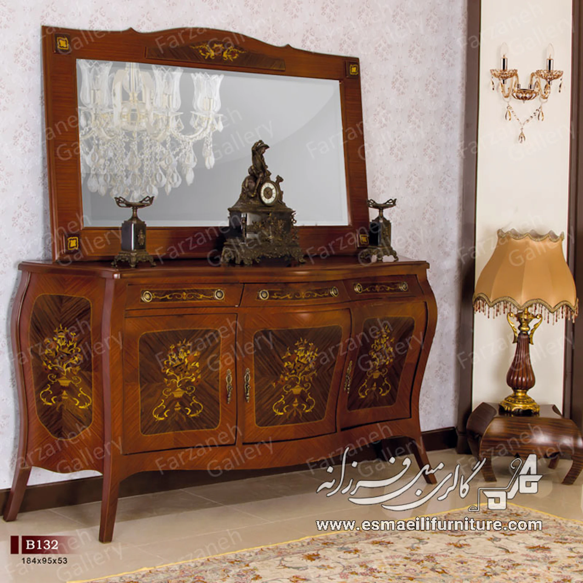 آینه کنسول معرق مدل B132