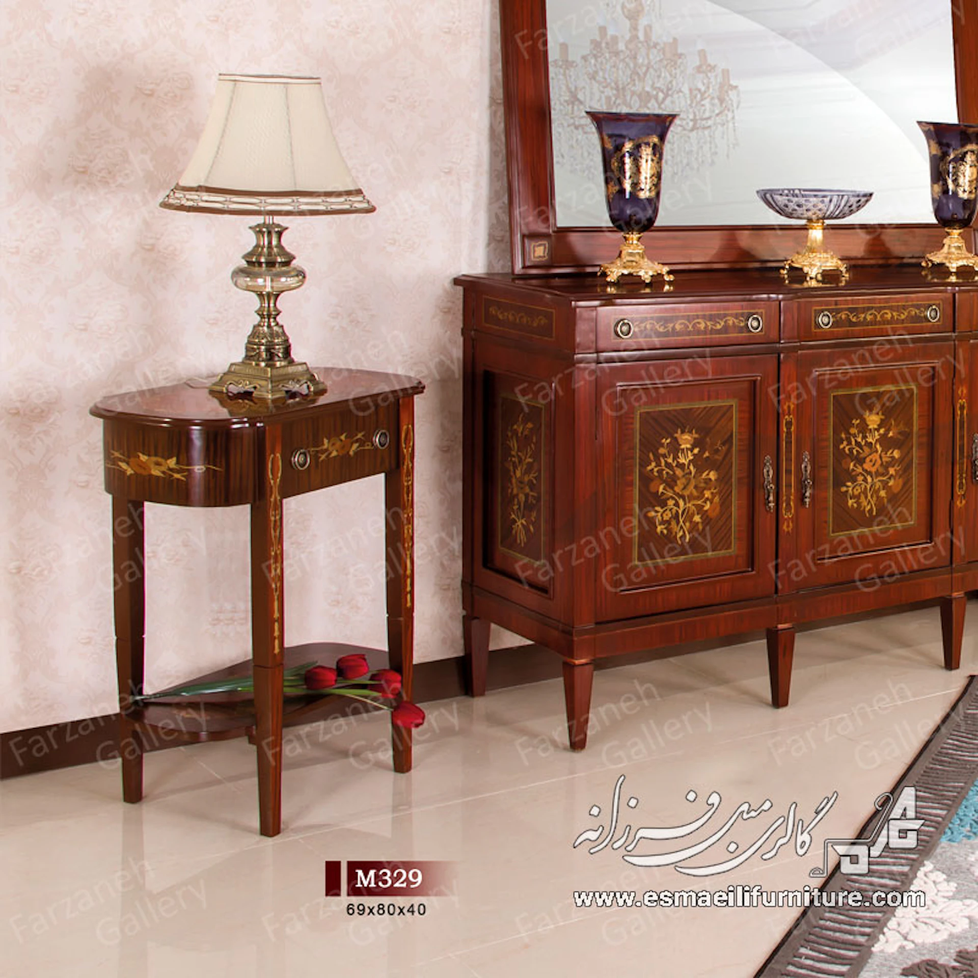 میز عسلی معرق مدل M329