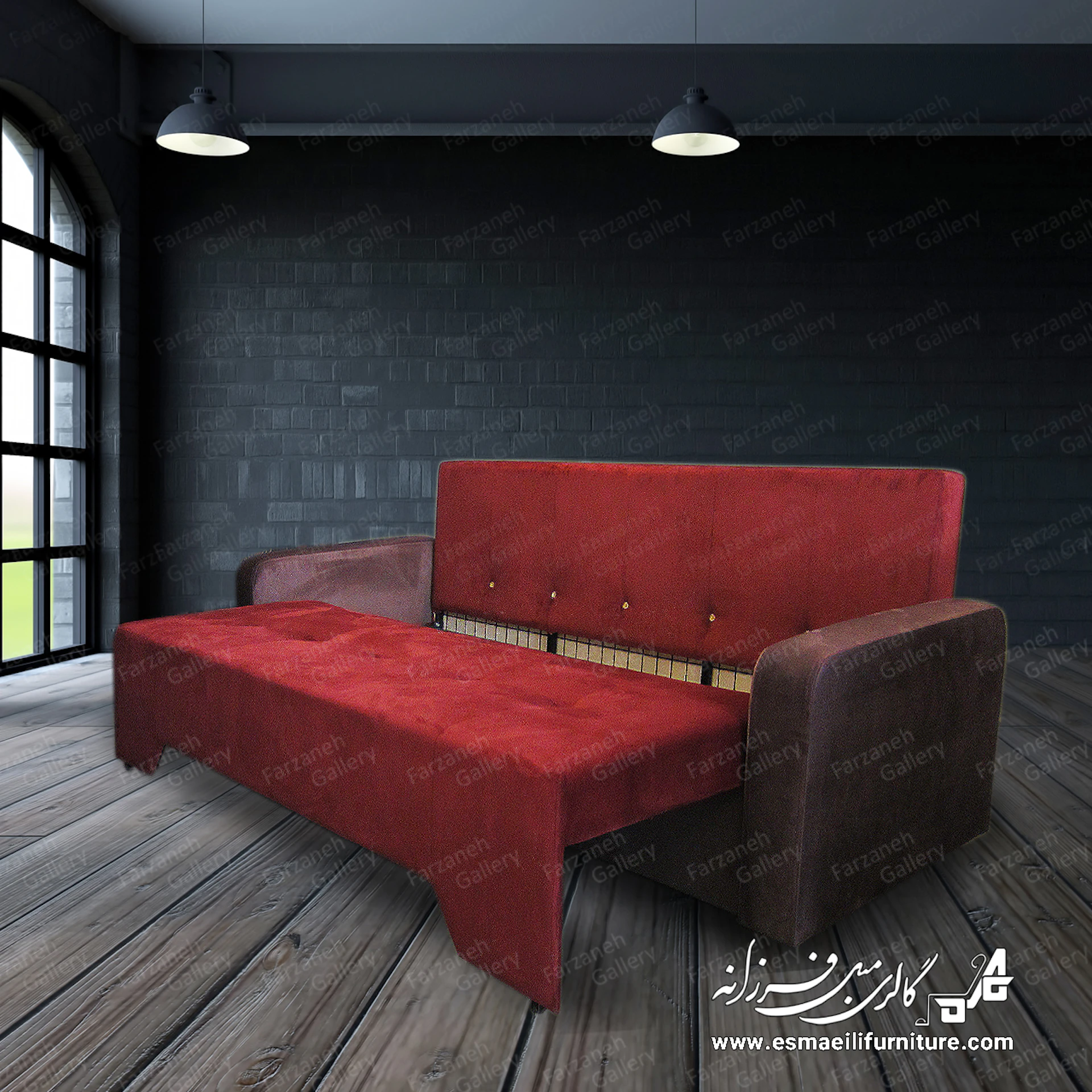 مبل تختخواب شو مدل ویژن - باکس دار