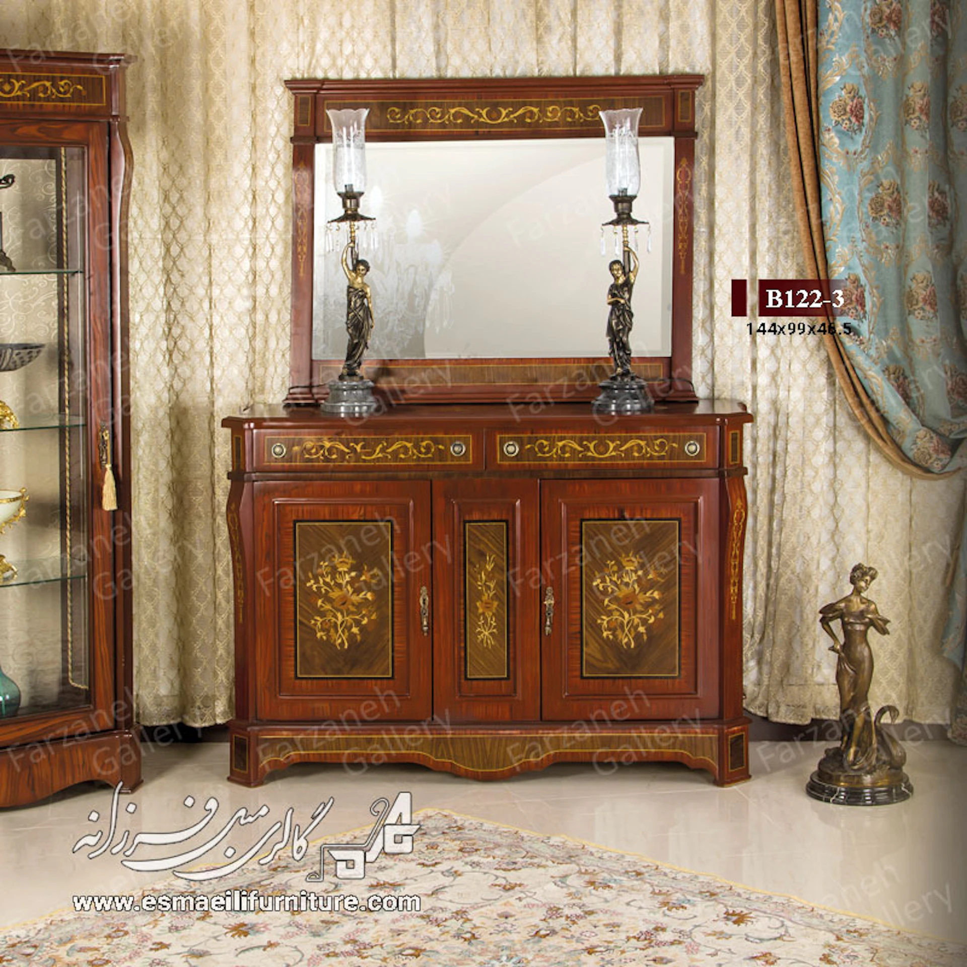 آینه کنسول معرق مدل B122
