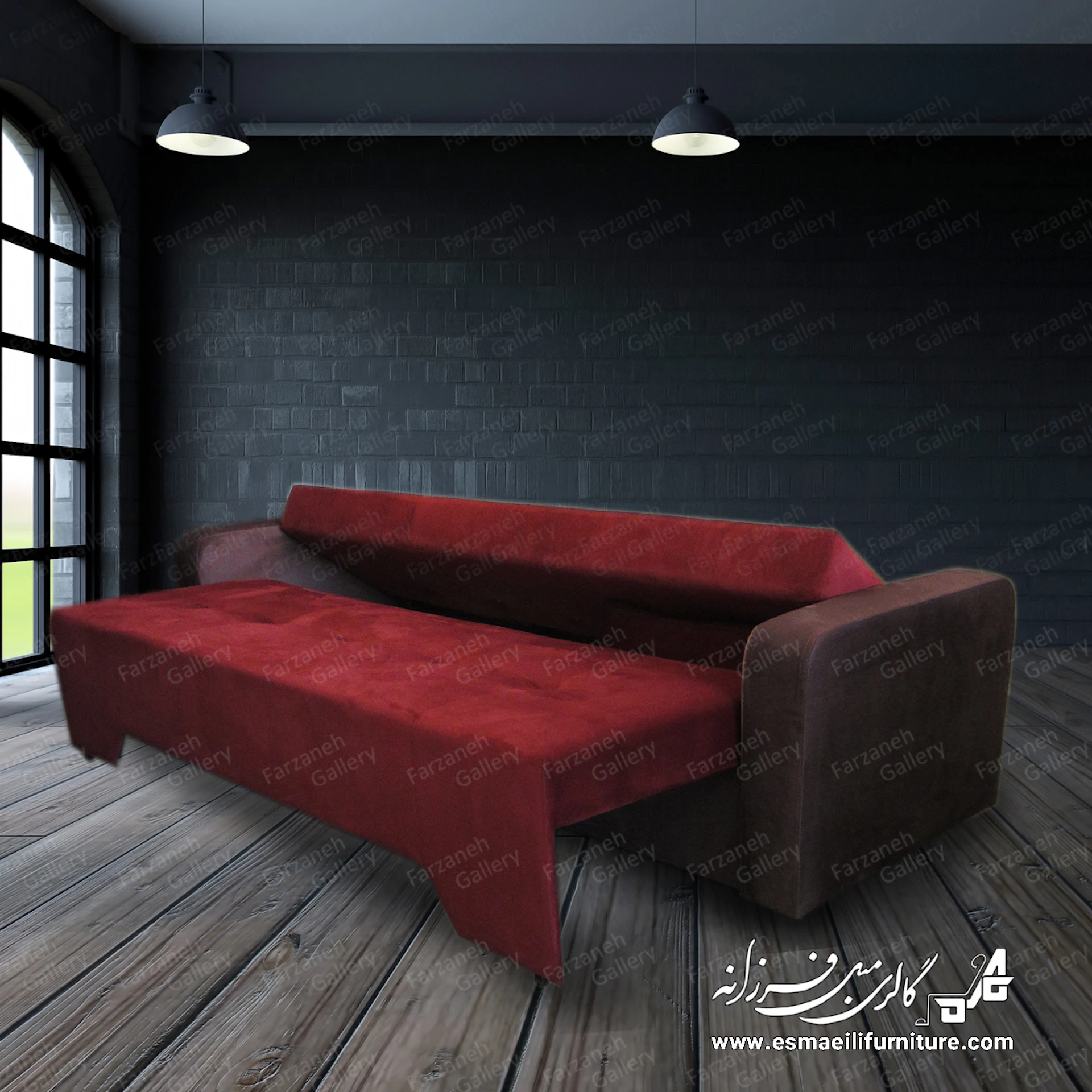 مبل تختخواب شو مدل ویژن - باکس دار