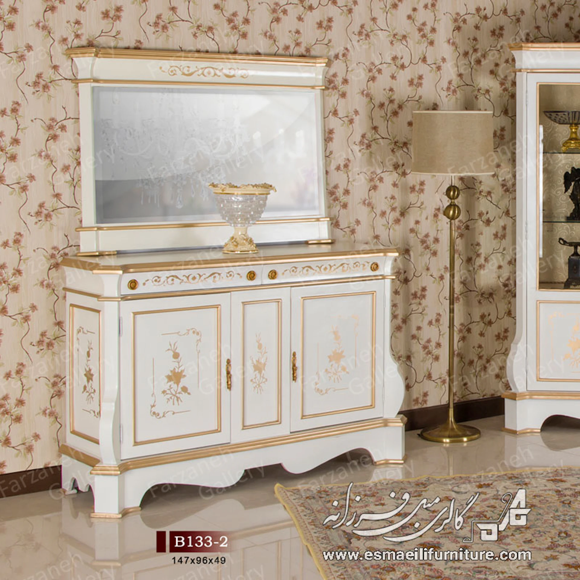 آینه کنسول معرق مدل B133