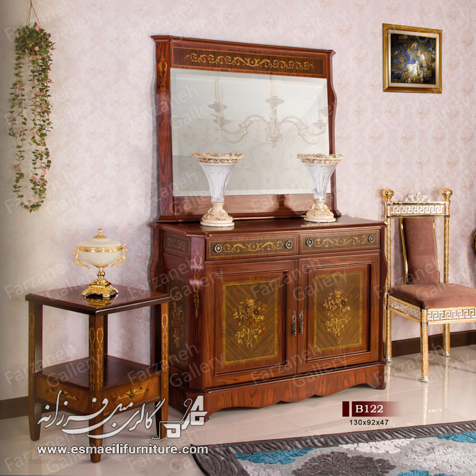 آینه کنسول معرق مدل B122