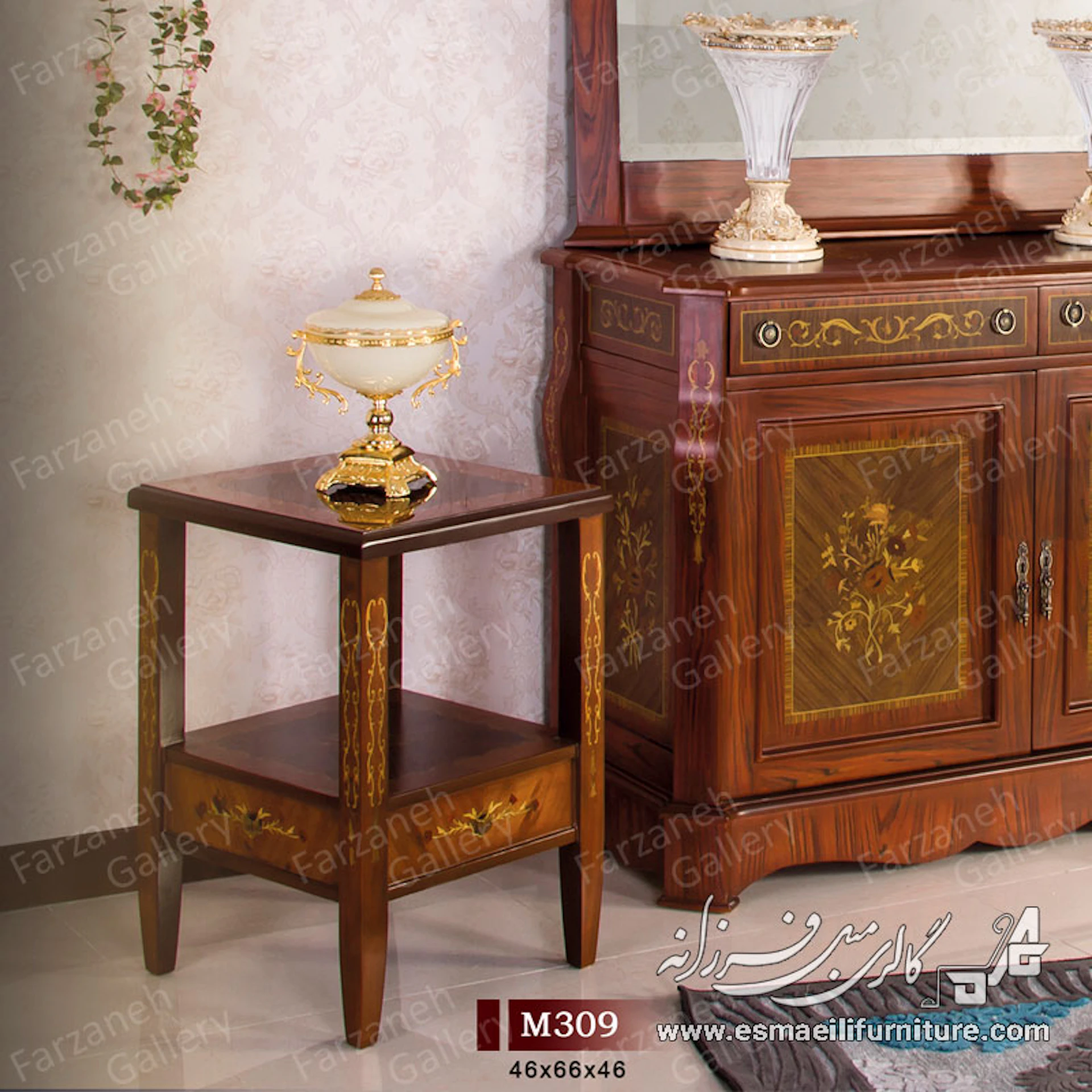 میز عسلی معرق مدل M309