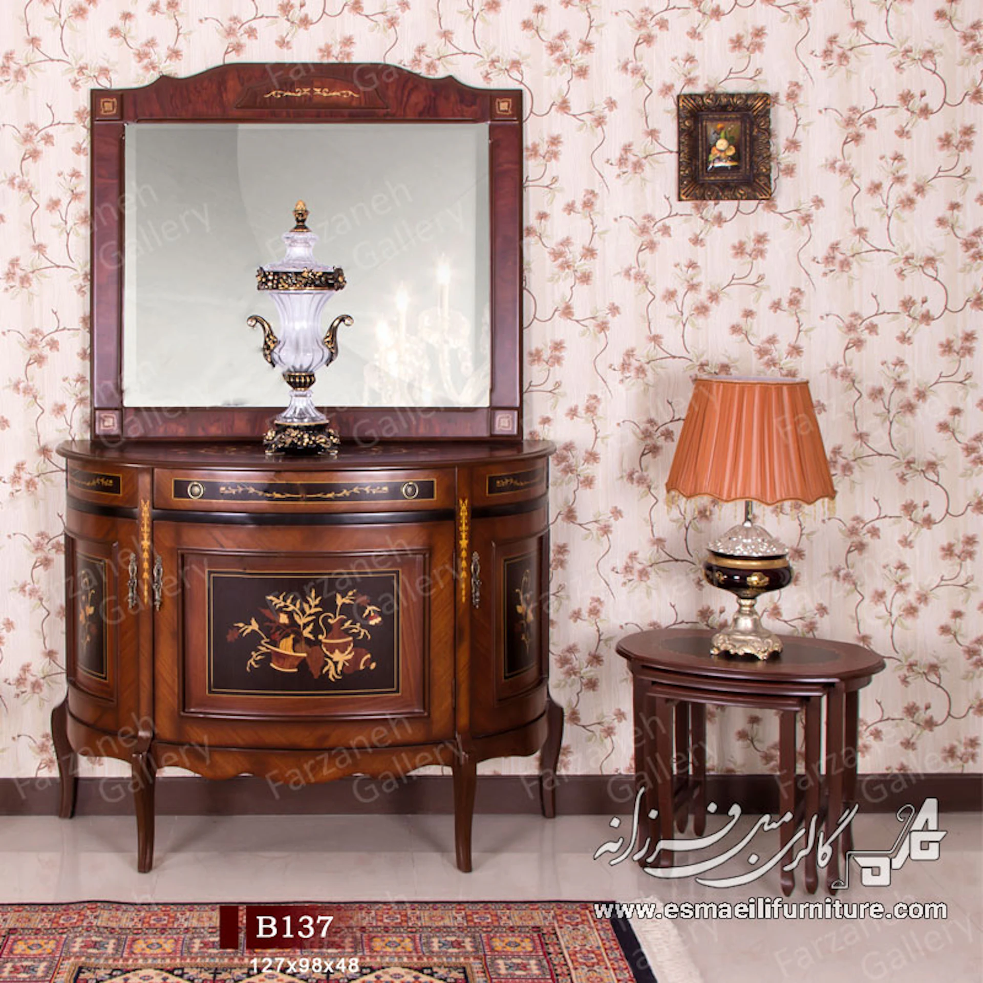 آینه کنسول معرق مدل B137