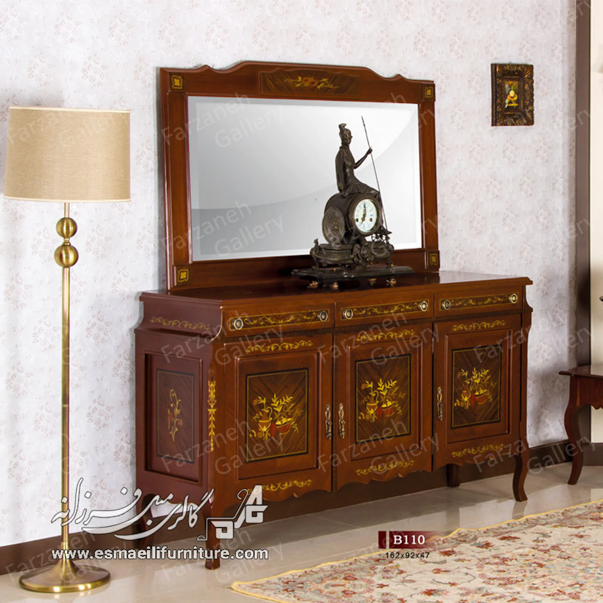 آینه کنسول معرق مدل B110