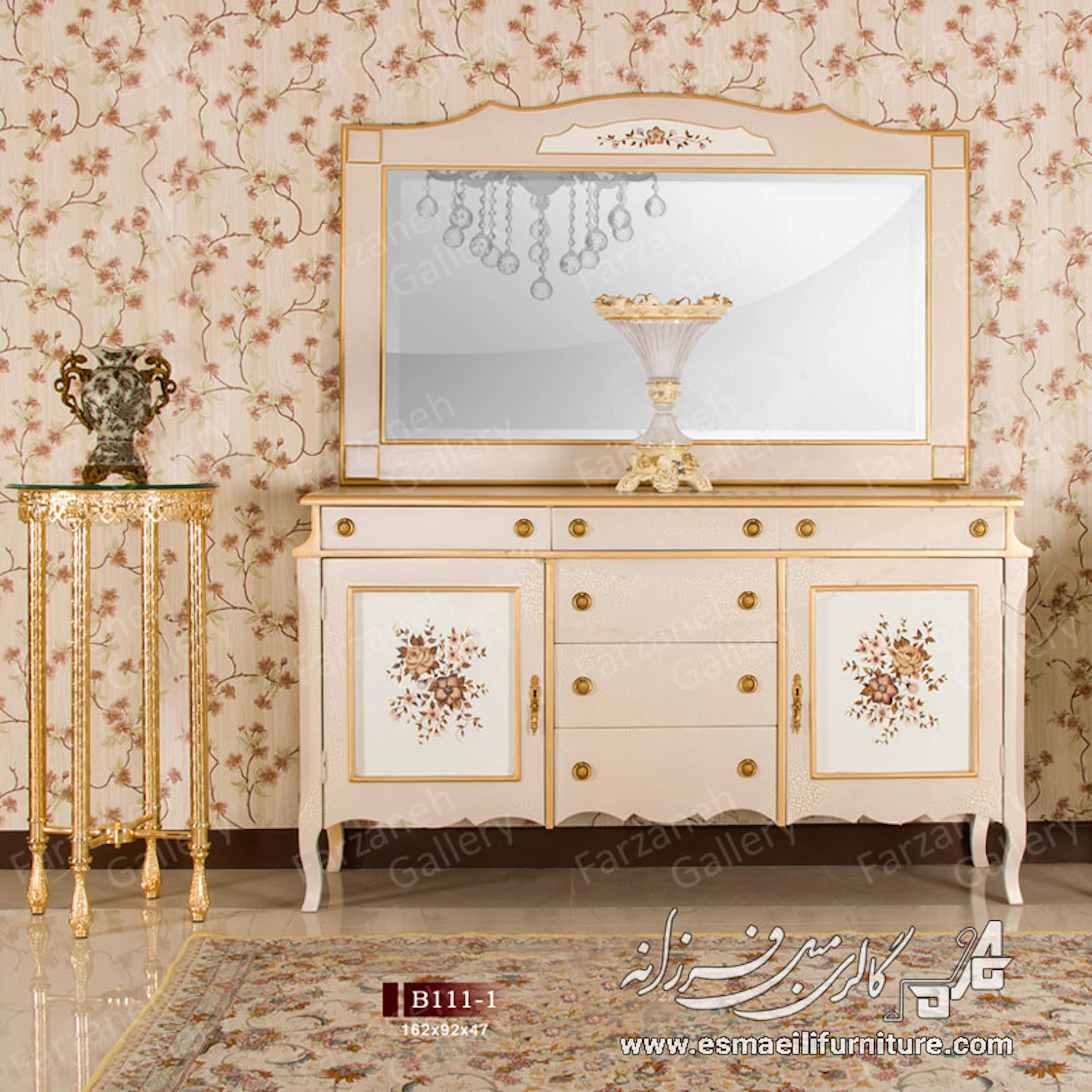 آینه کنسول معرق مدل B111
