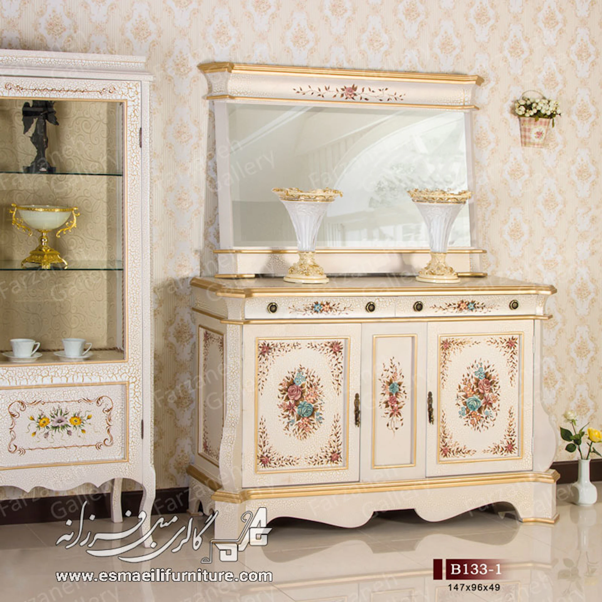 آینه کنسول معرق مدل B133