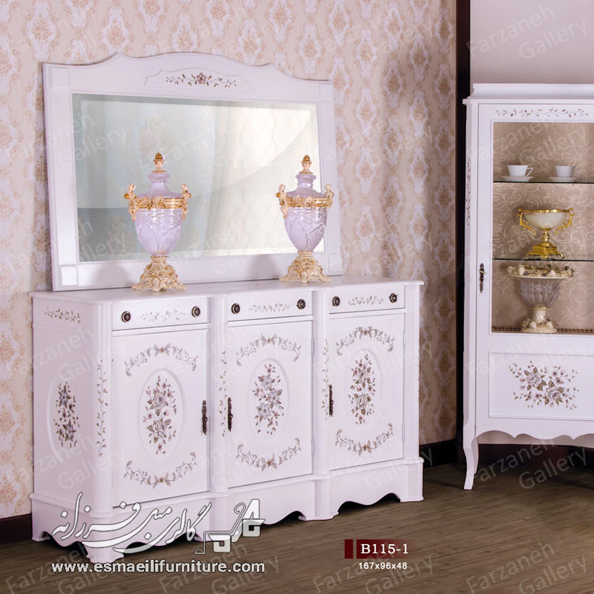 آینه کنسول معرق مدل B115