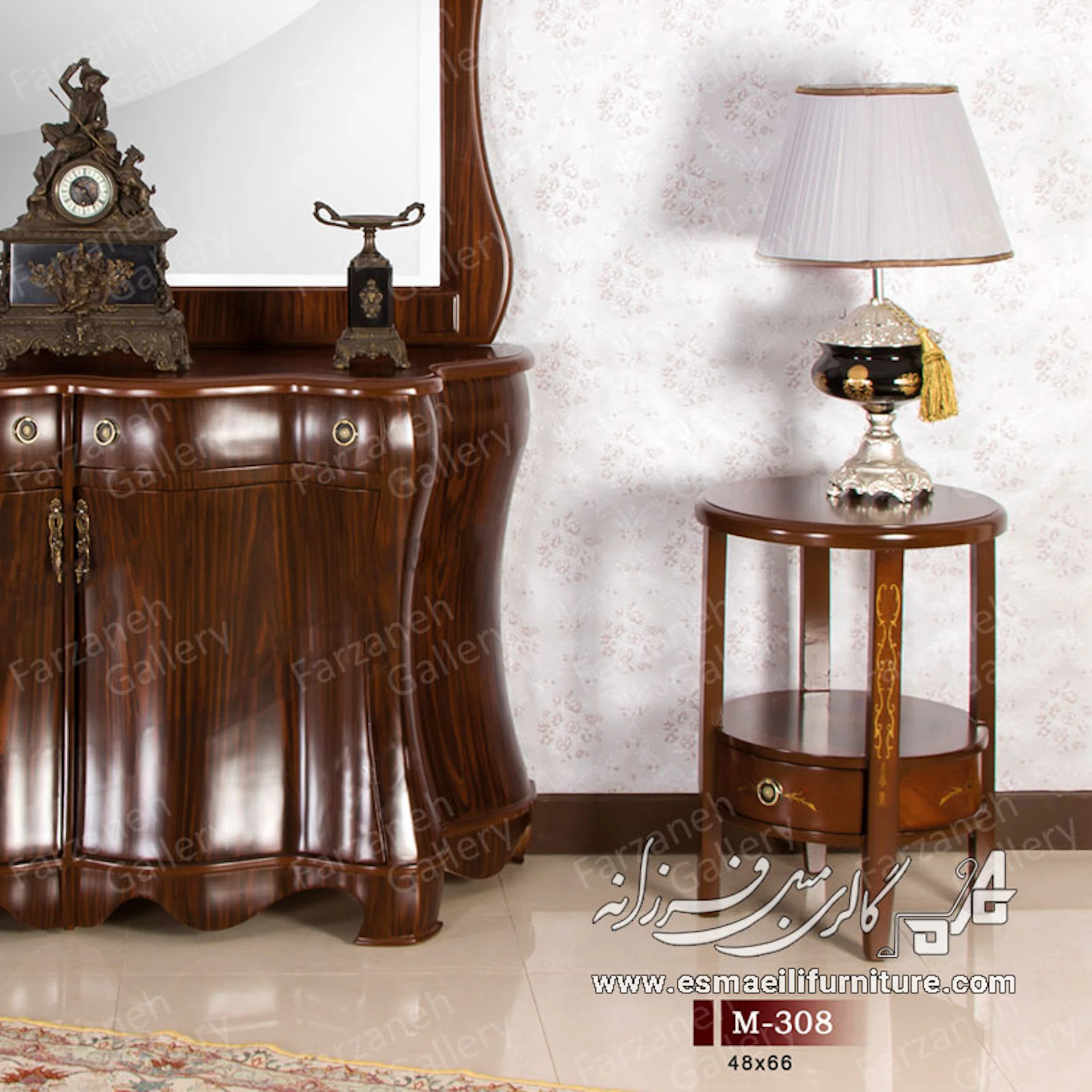 میز عسلی معرق مدل M308