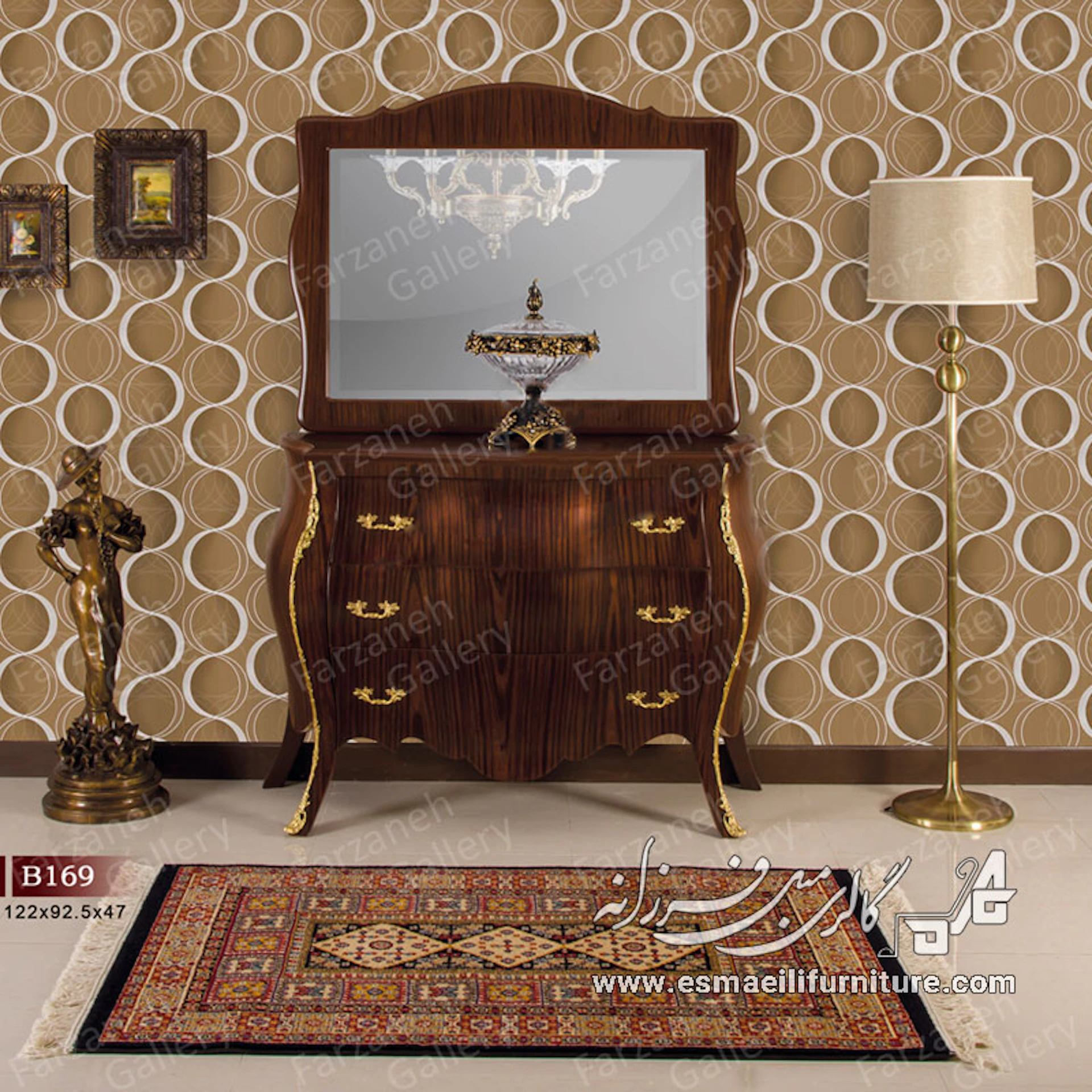 آینه کنسول معرق مدل B169
