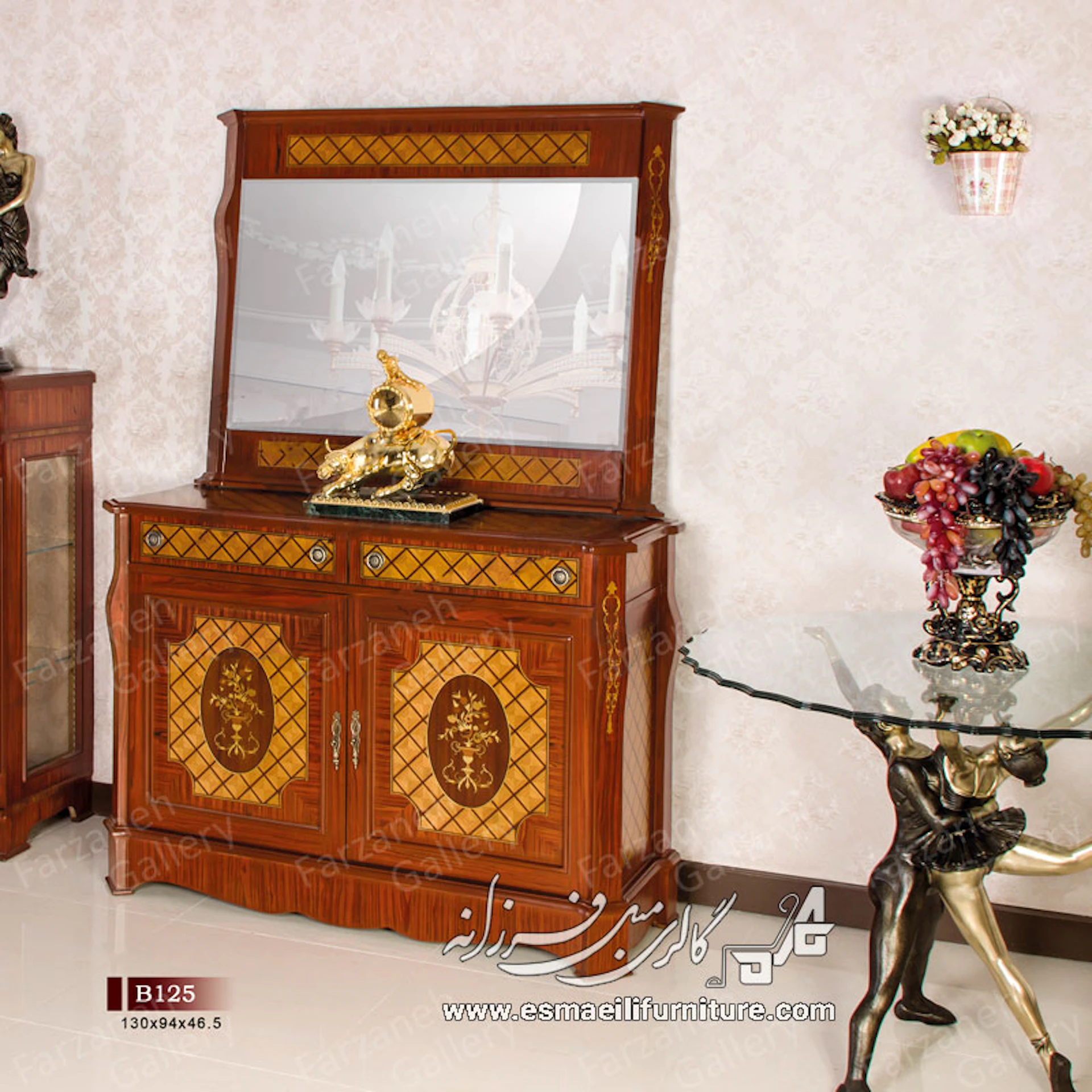 آینه کنسول معرق مدل B125