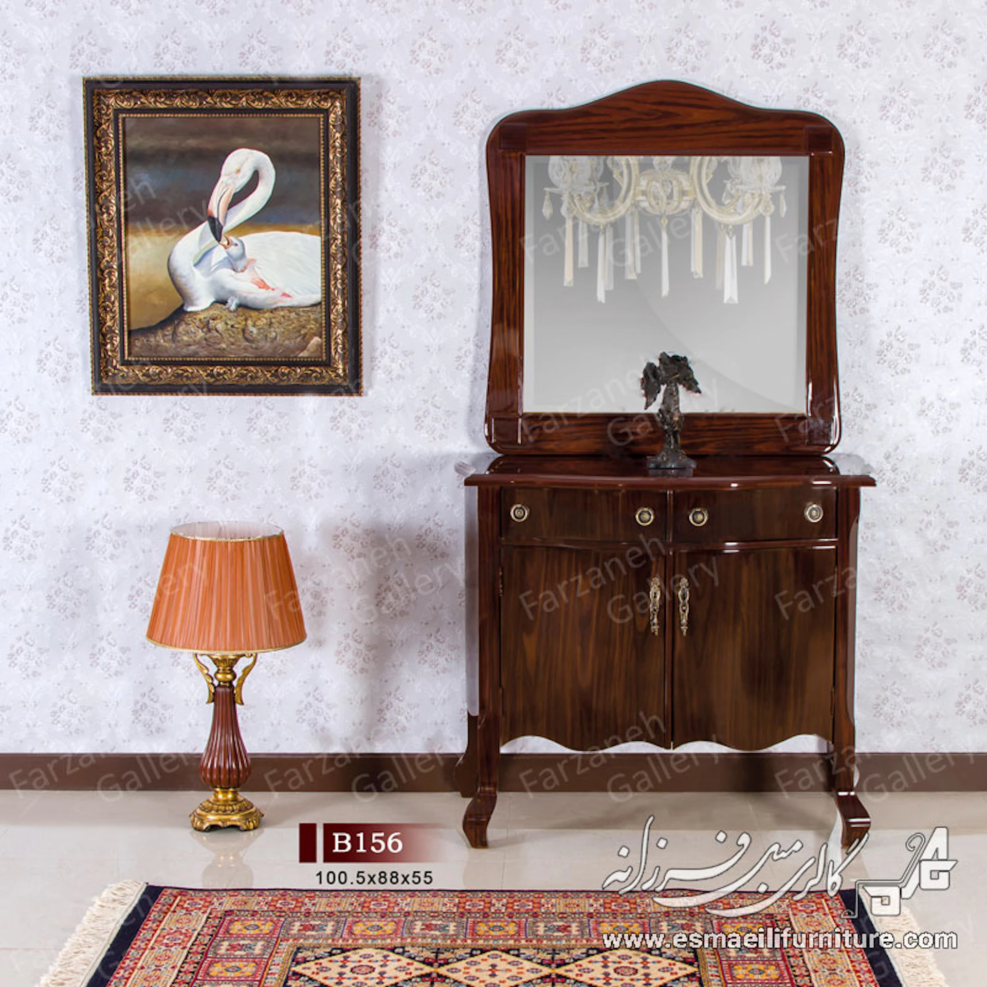 آینه کنسول معرق مدل B156