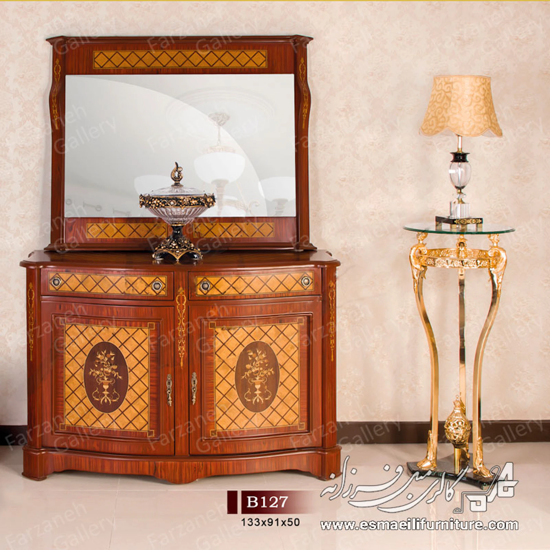 آینه کنسول معرق مدل B127