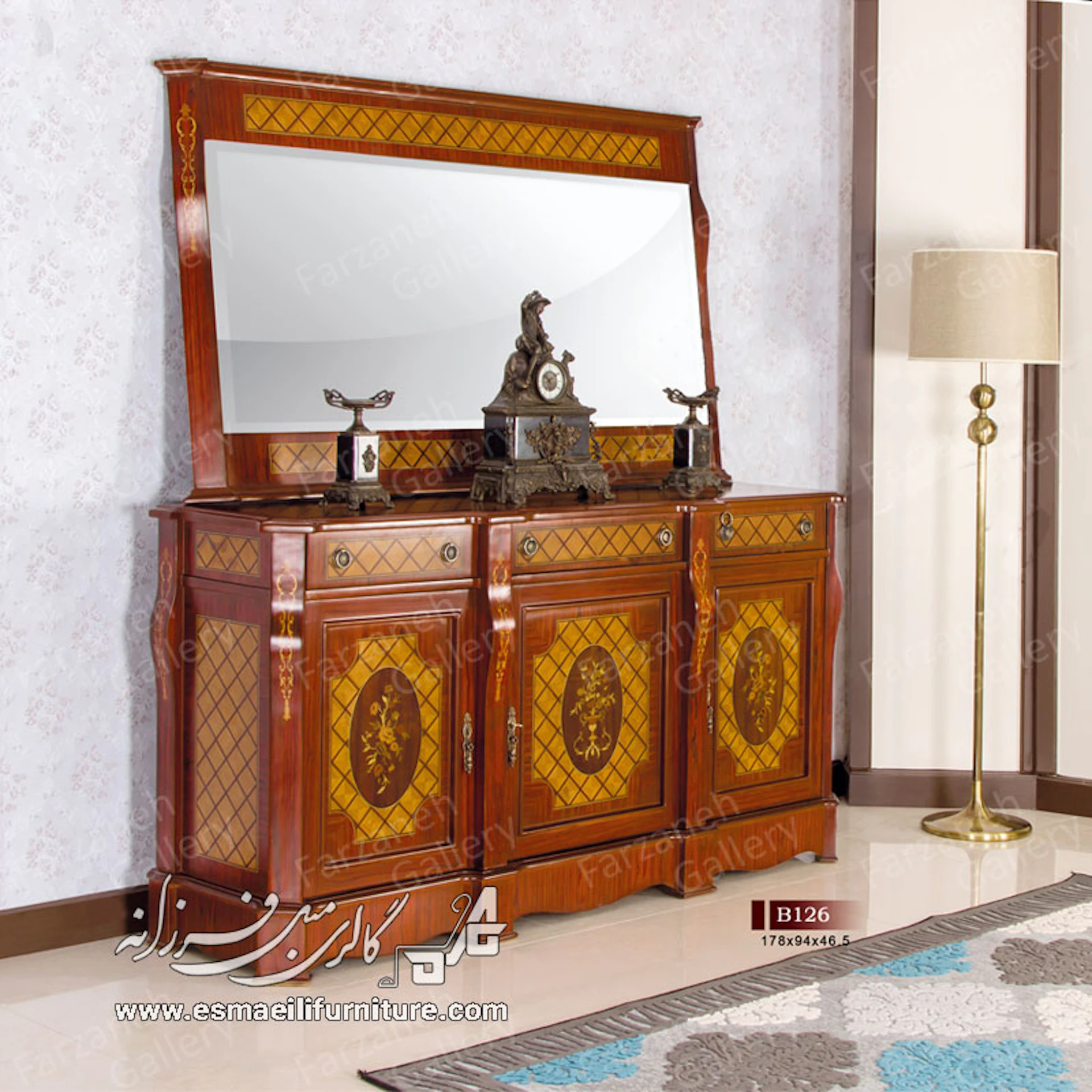 آینه کنسول معرق مدل B126