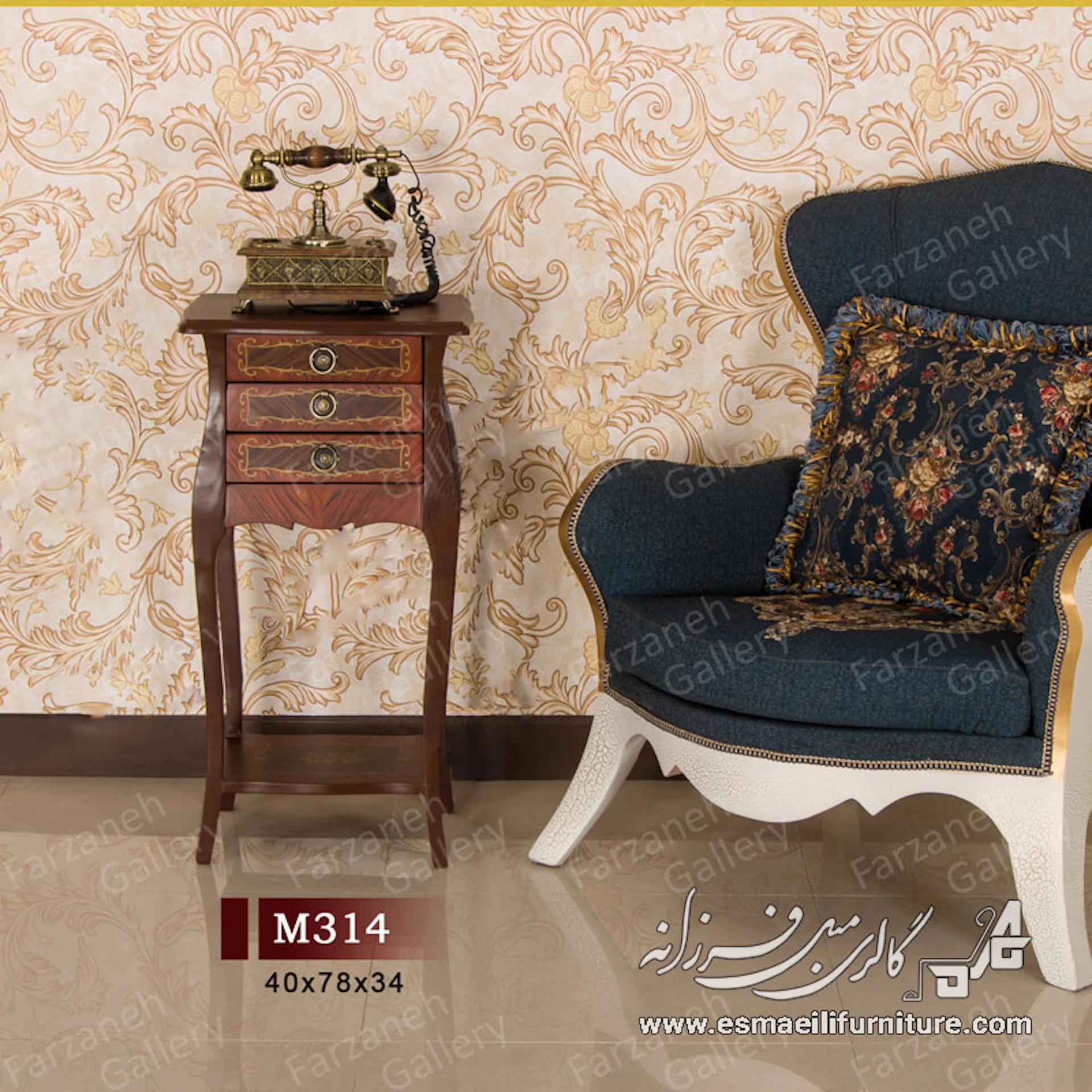 میز عسلی معرق مدل M314