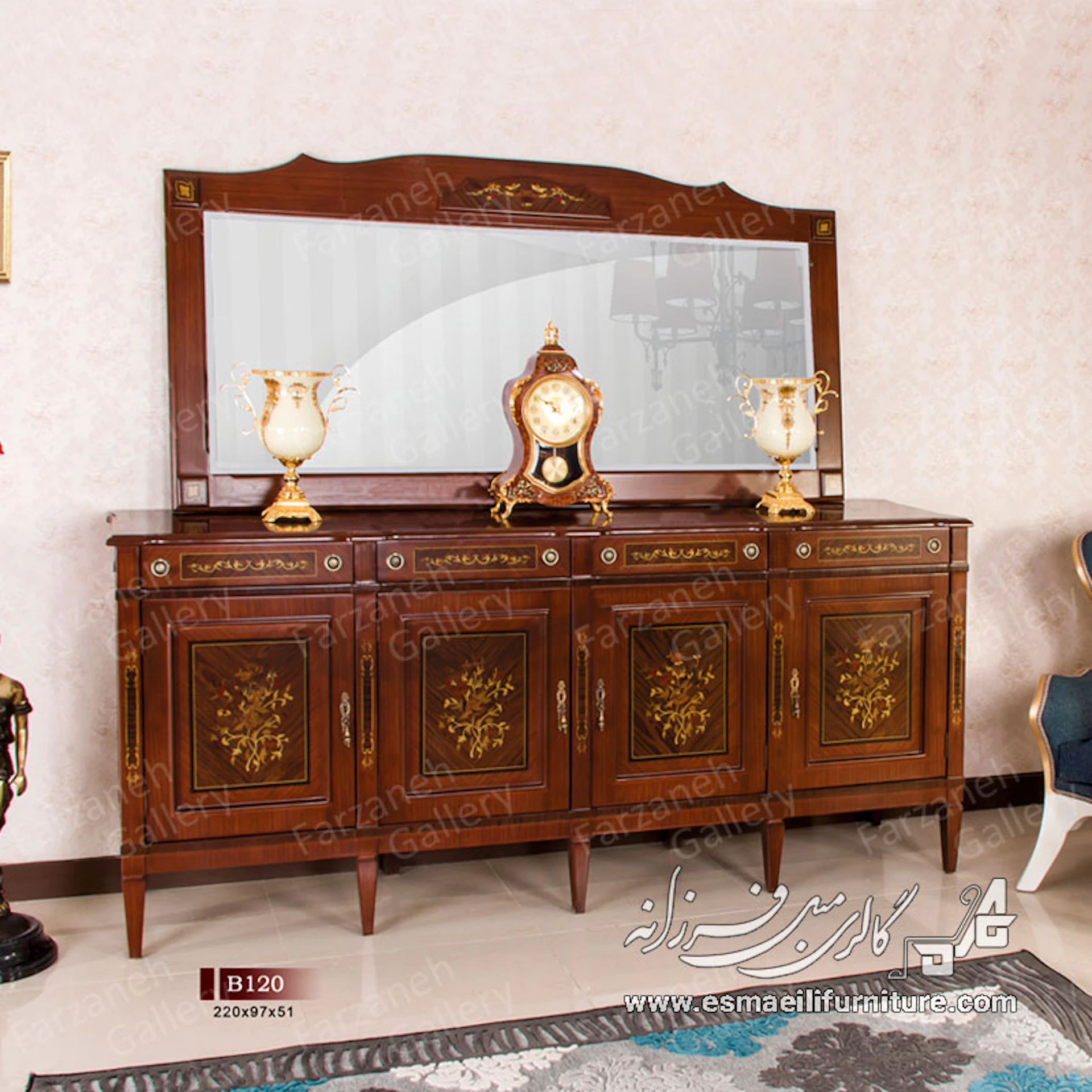 آینه کنسول معرق مدل B120