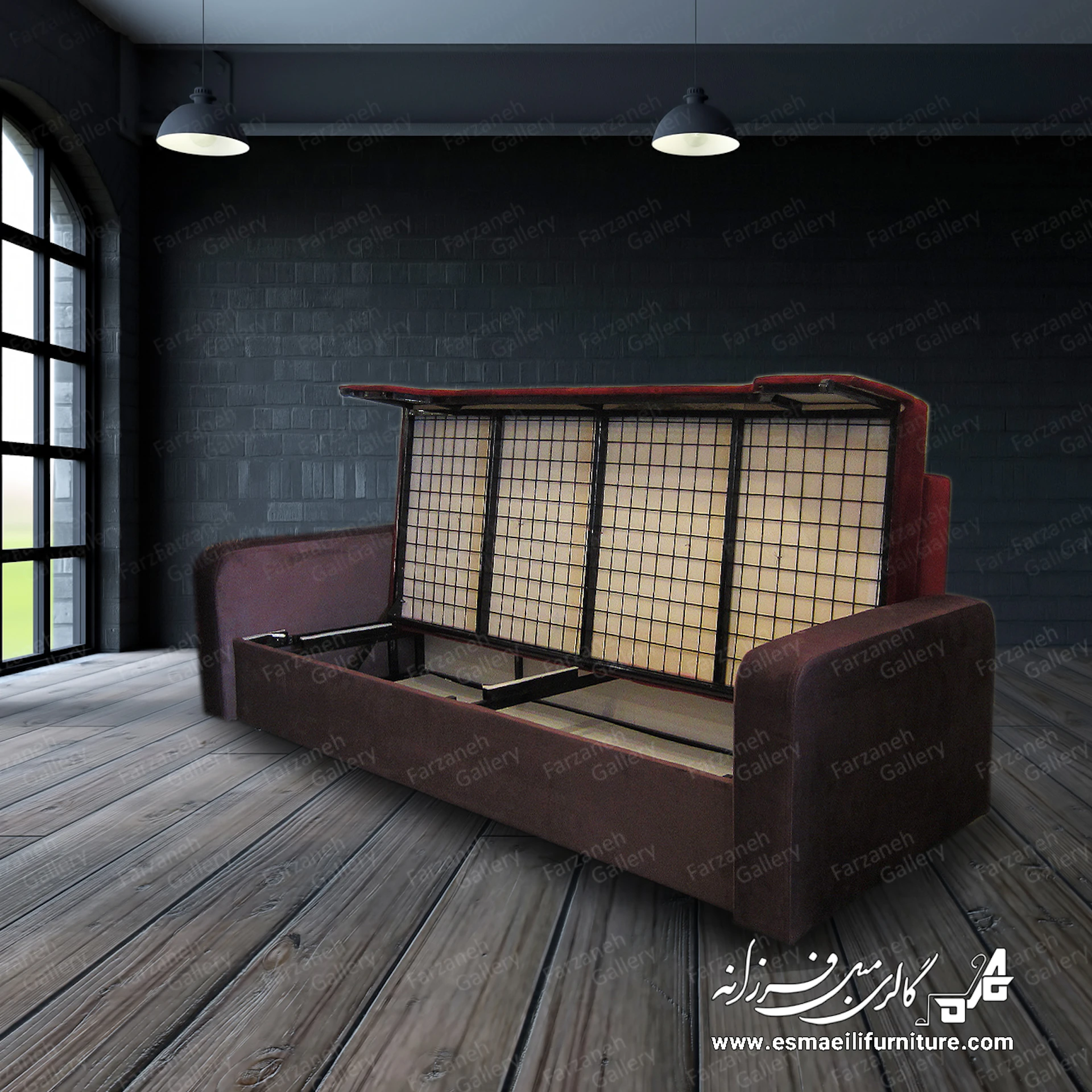 مبل تختخواب شو مدل ویژن - باکس دار