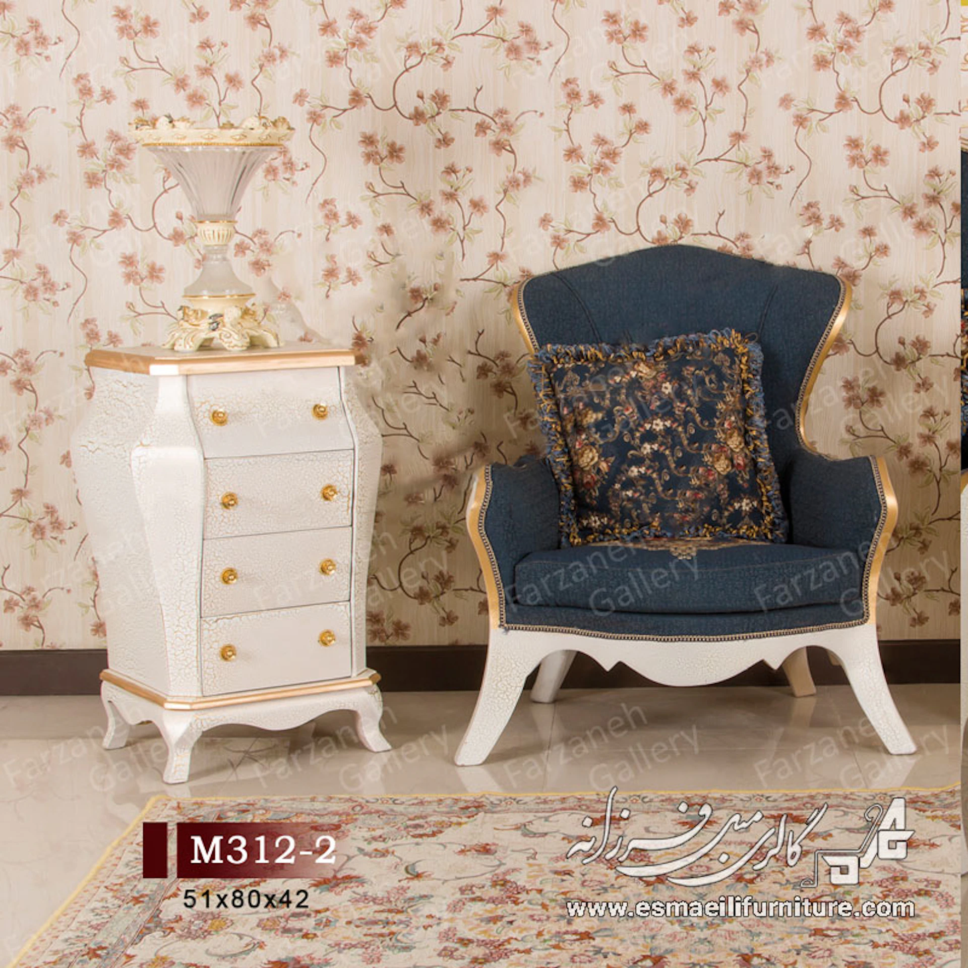 میز عسلی معرق مدل M312