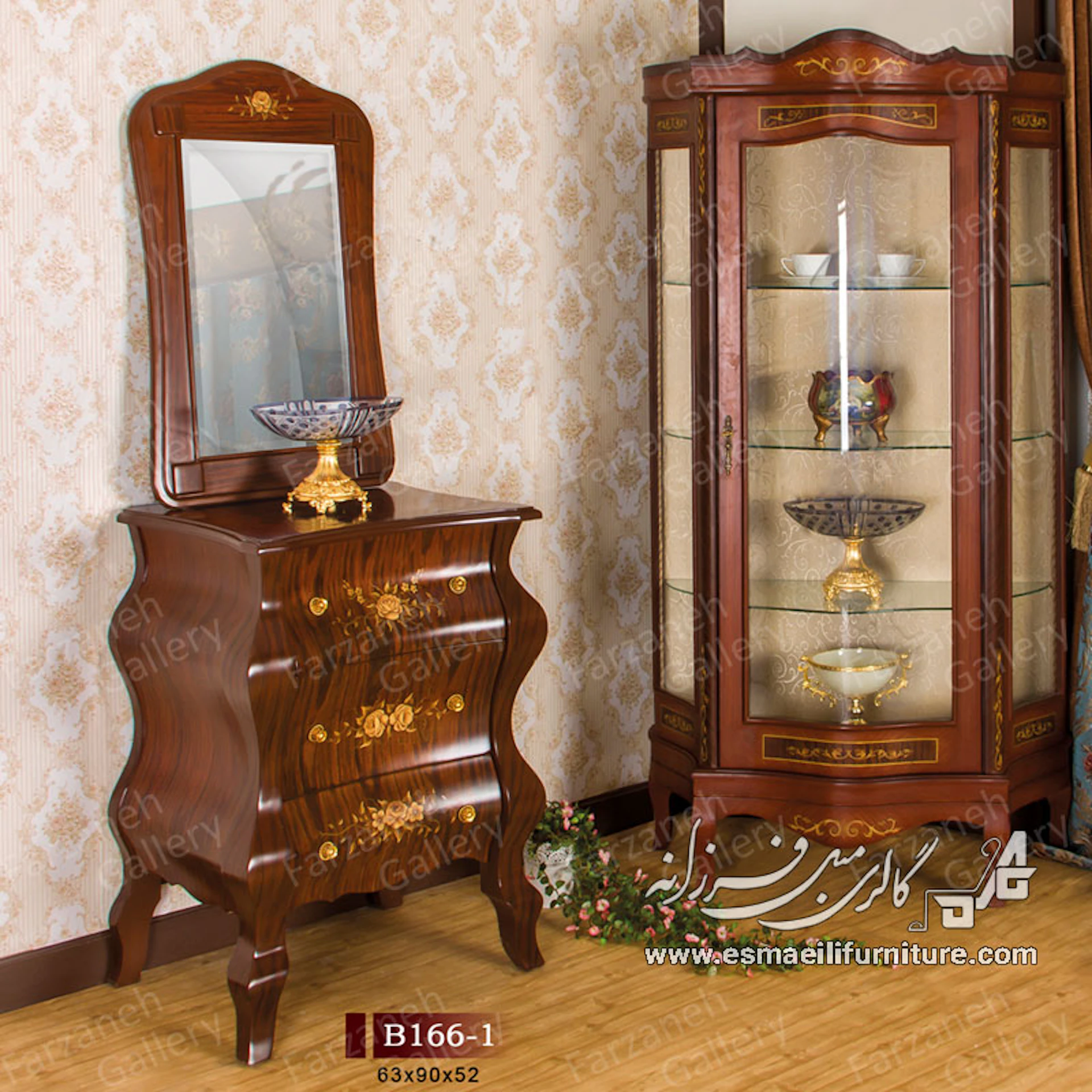آینه کنسول معرق مدل B166