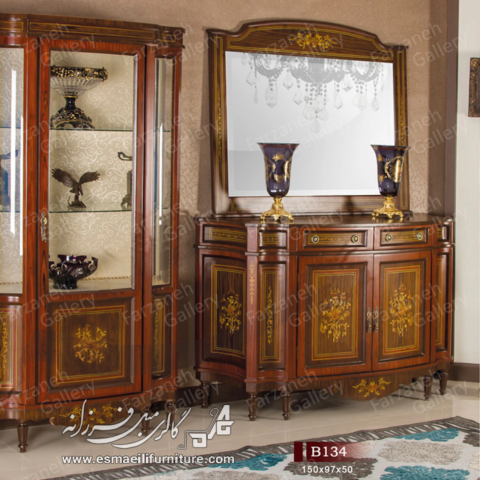 آینه کنسول معرق مدل B134