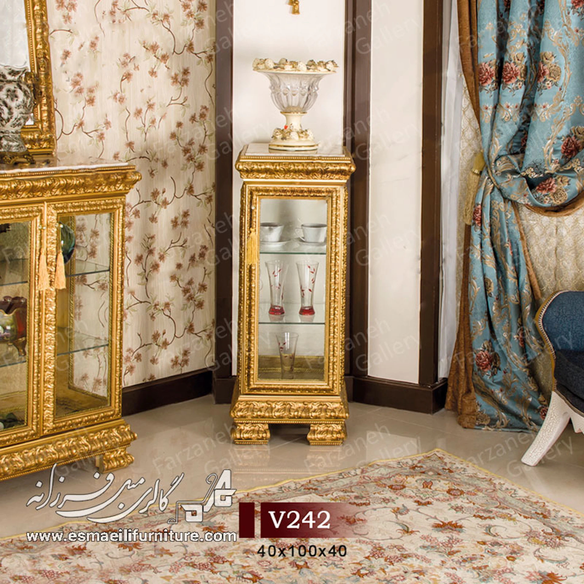 بوفه ویترین معرق مدل V242