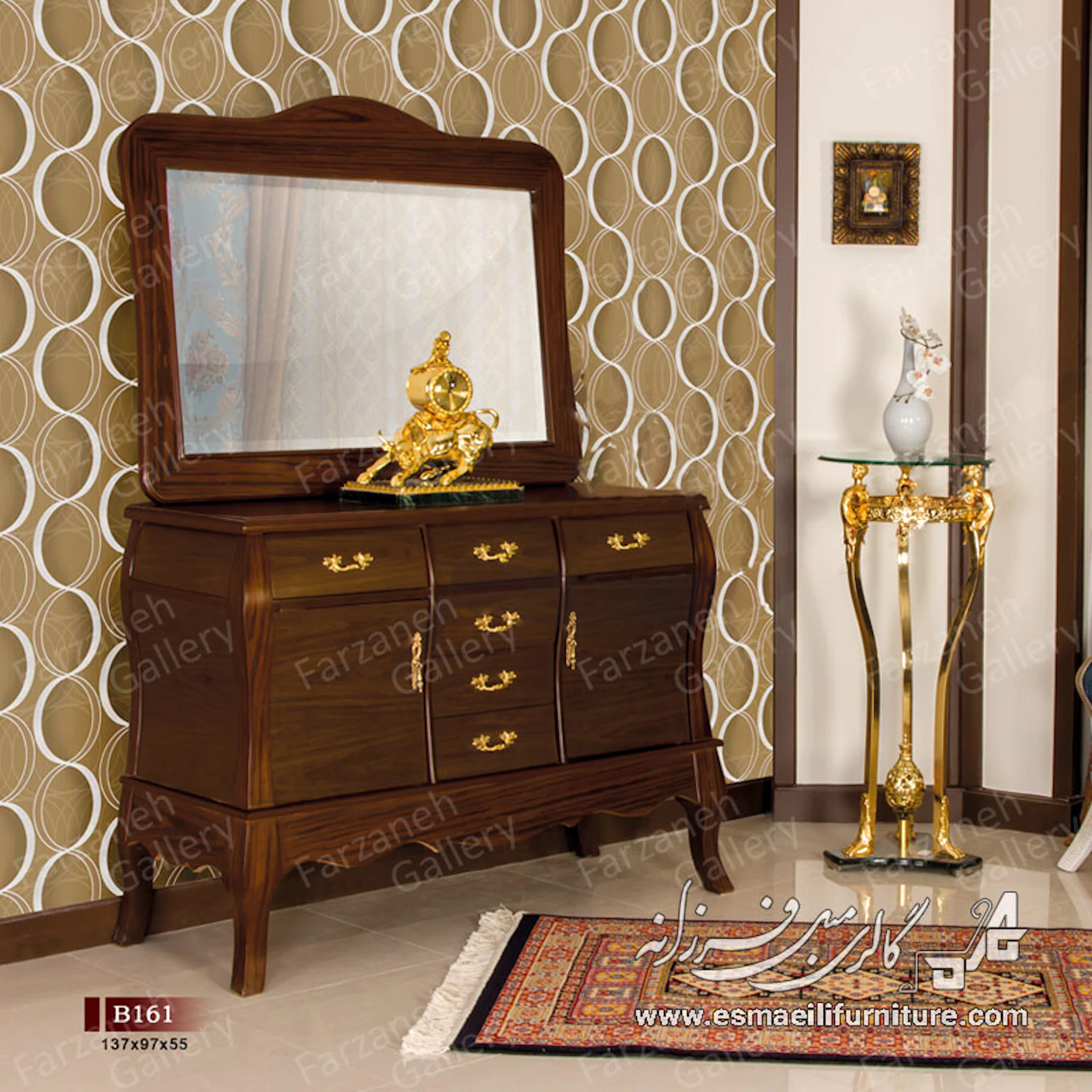 آینه کنسول معرق مدل B161