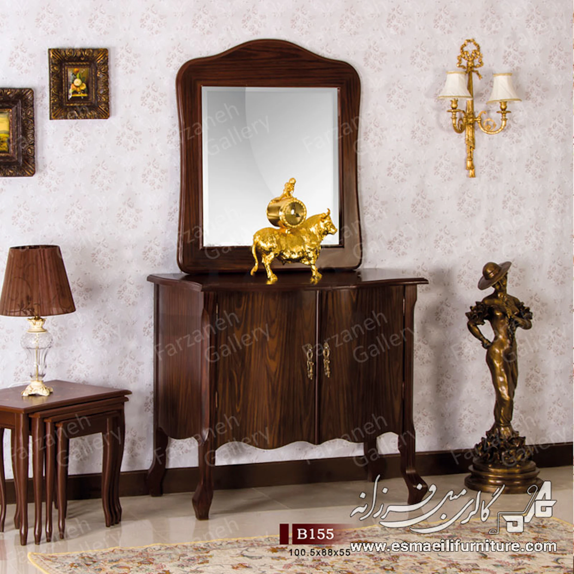 آینه کنسول معرق مدل B155